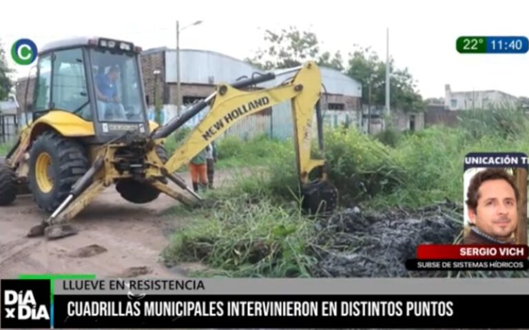 La Comuna interviene en varios sectores de la ciudad para ayudar al escurrimiento del agua