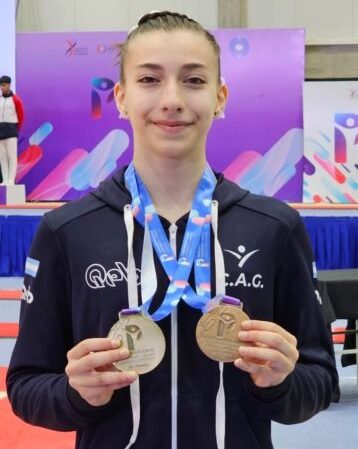 Doble oro y doble bronce Sudamericano para gimnasta chaqueña